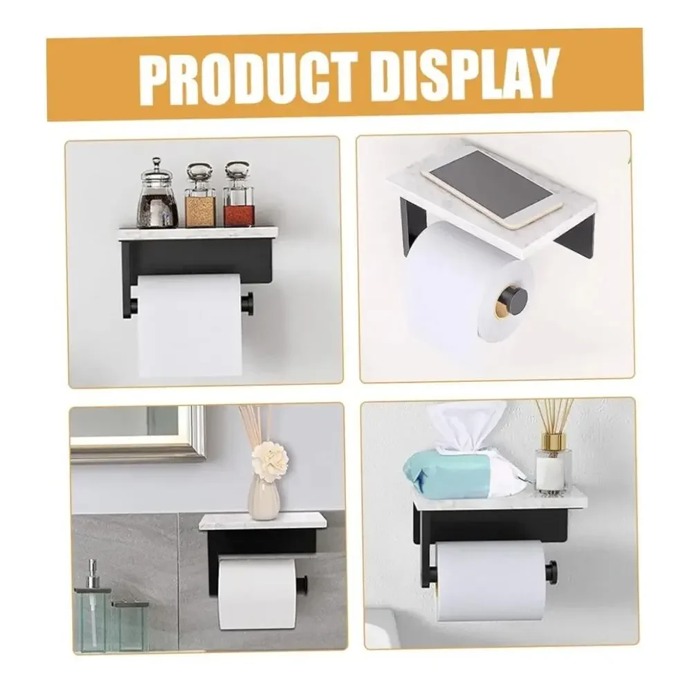Toilet‎ Paper Holder Stand Elegant Stainless Steel Wall-Mounted